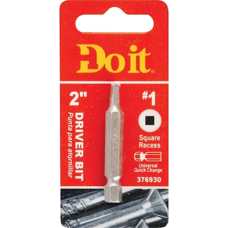 All-Source No. 1 Square Recess 2 In. Power Screwdriver Bit 305891DB